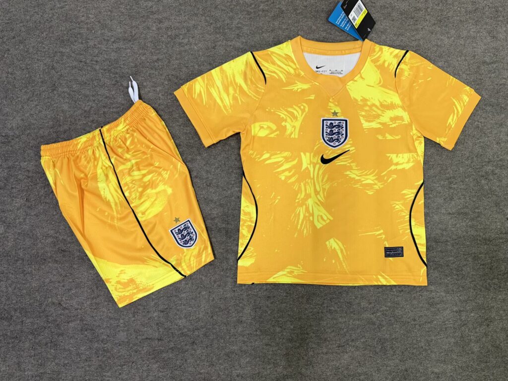 England Yellow Goalkeeper Kids Kit